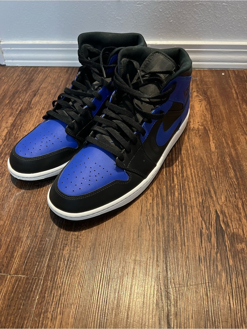 Nike Air Jordan 1 Mid - Black & Blue Men's Sneakers